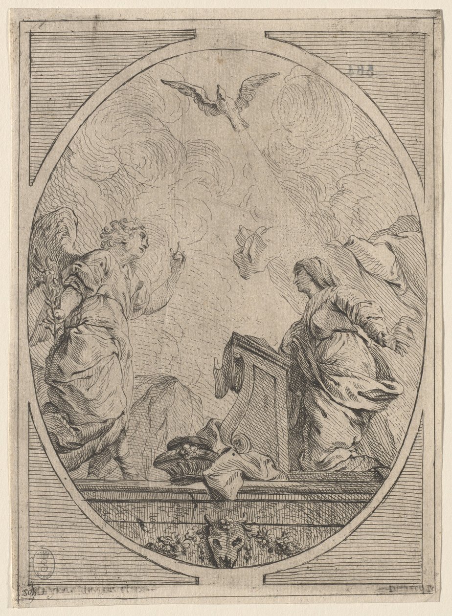 Bebudelsen, ca. 1730. af Unbekannt