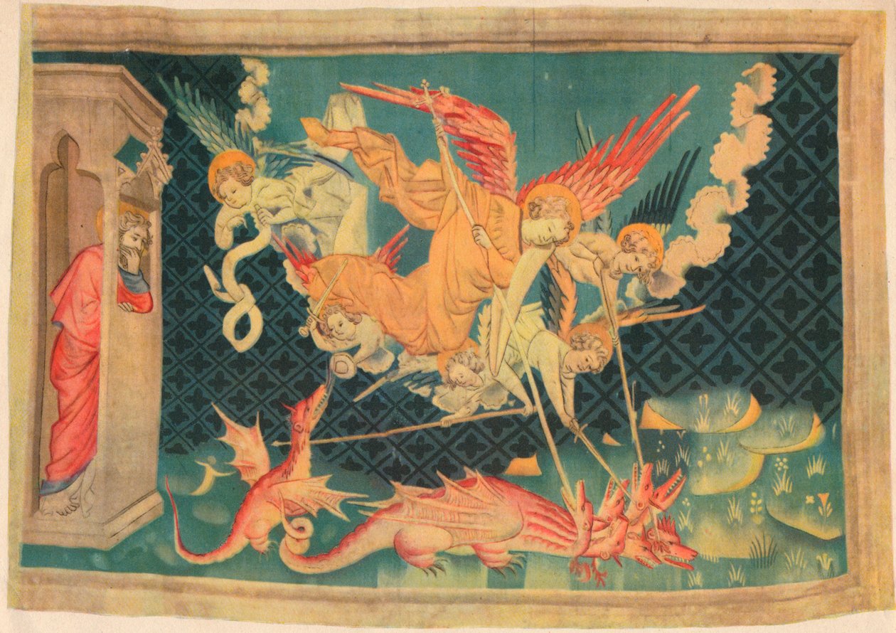 Apokalypsen. St. Michael og hans agenter overvinder dragen. af Unbekannt