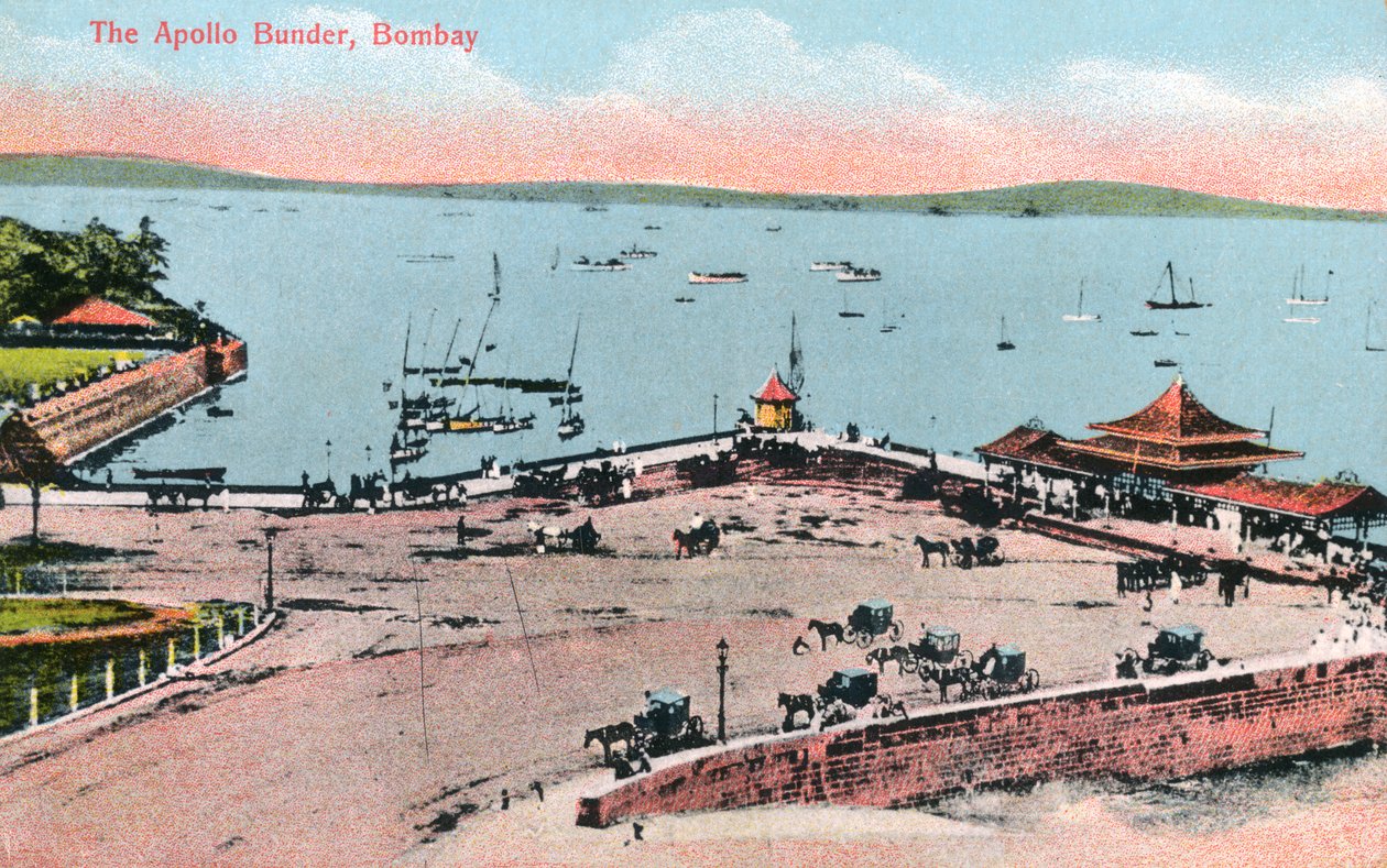 The Apollo Bunder, Bombay, Indien, begyndelsen af det 20. århundrede af Unbekannt