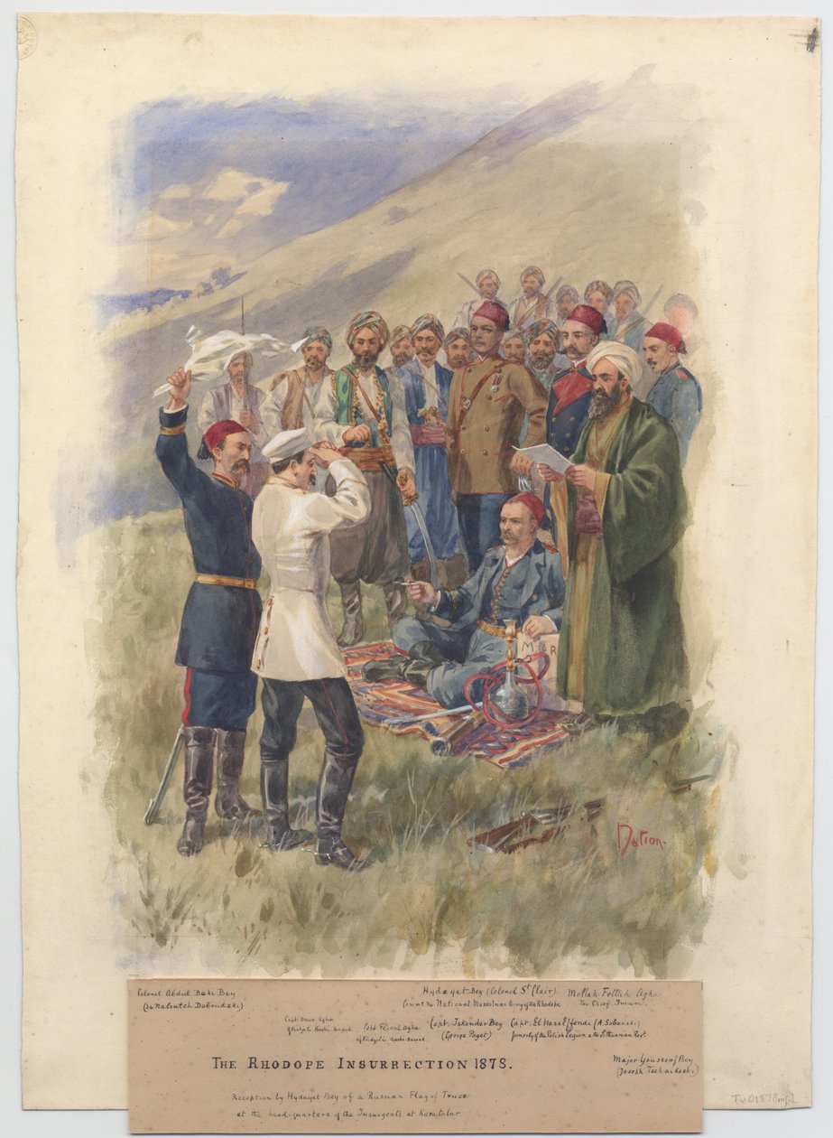 Apriloprøret 1878. Forhandlinger i oprørernes hovedkvarter, 1878 af Unbekannt