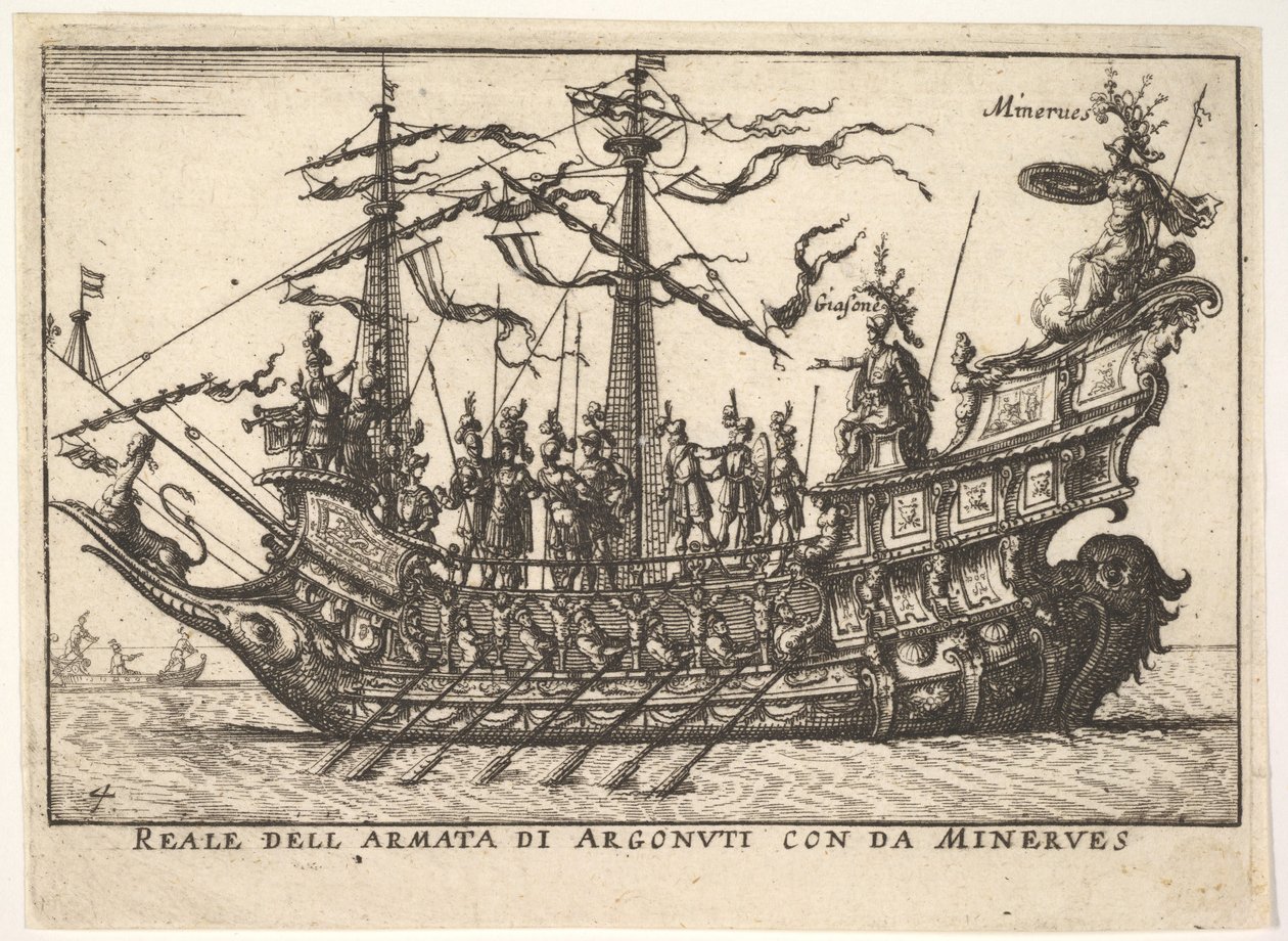 Argonauterne ledet af Minerva Reale dell army di Argonuti med da Minerves, fra ser ..., 1664. af Unbekannt