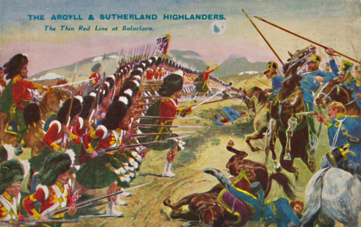 Argyll & Sutherland Highlanders. Den tynde røde linje ved Balaclava, 1854, 1939 af Unbekannt