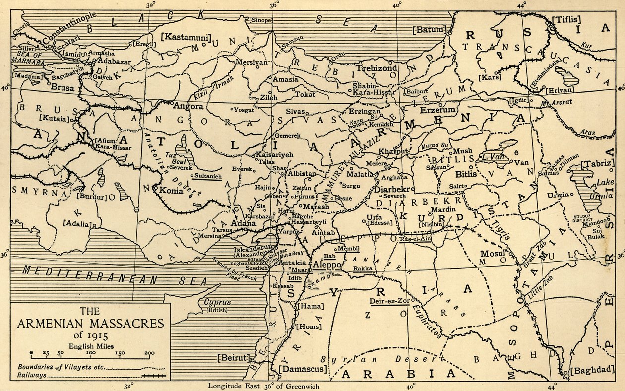 De armenske massakrer i 1915, Første Verdenskrig, c1920. af Unbekannt