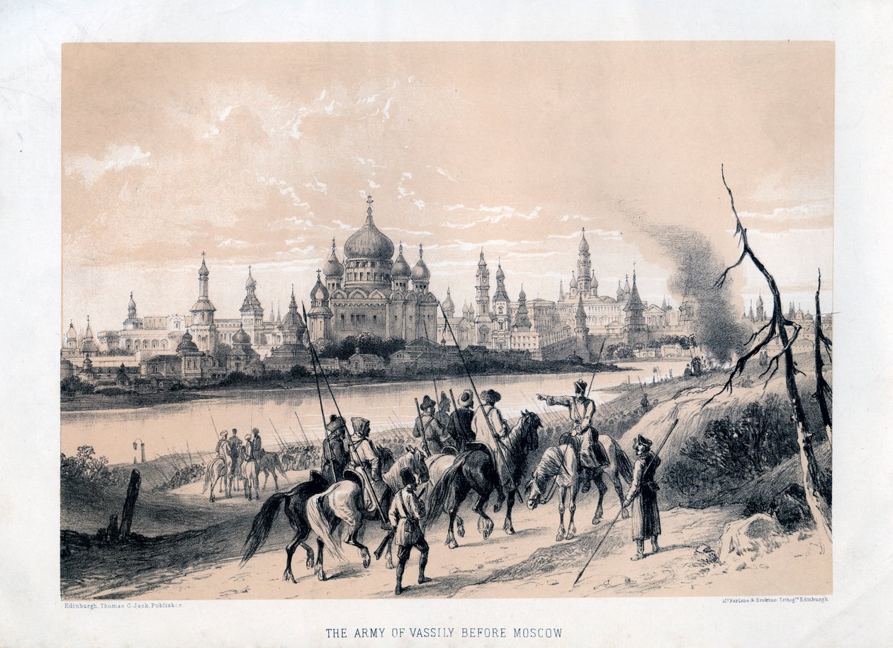 Vassily-hæren før Moskva, 1800-tallet af Unbekannt