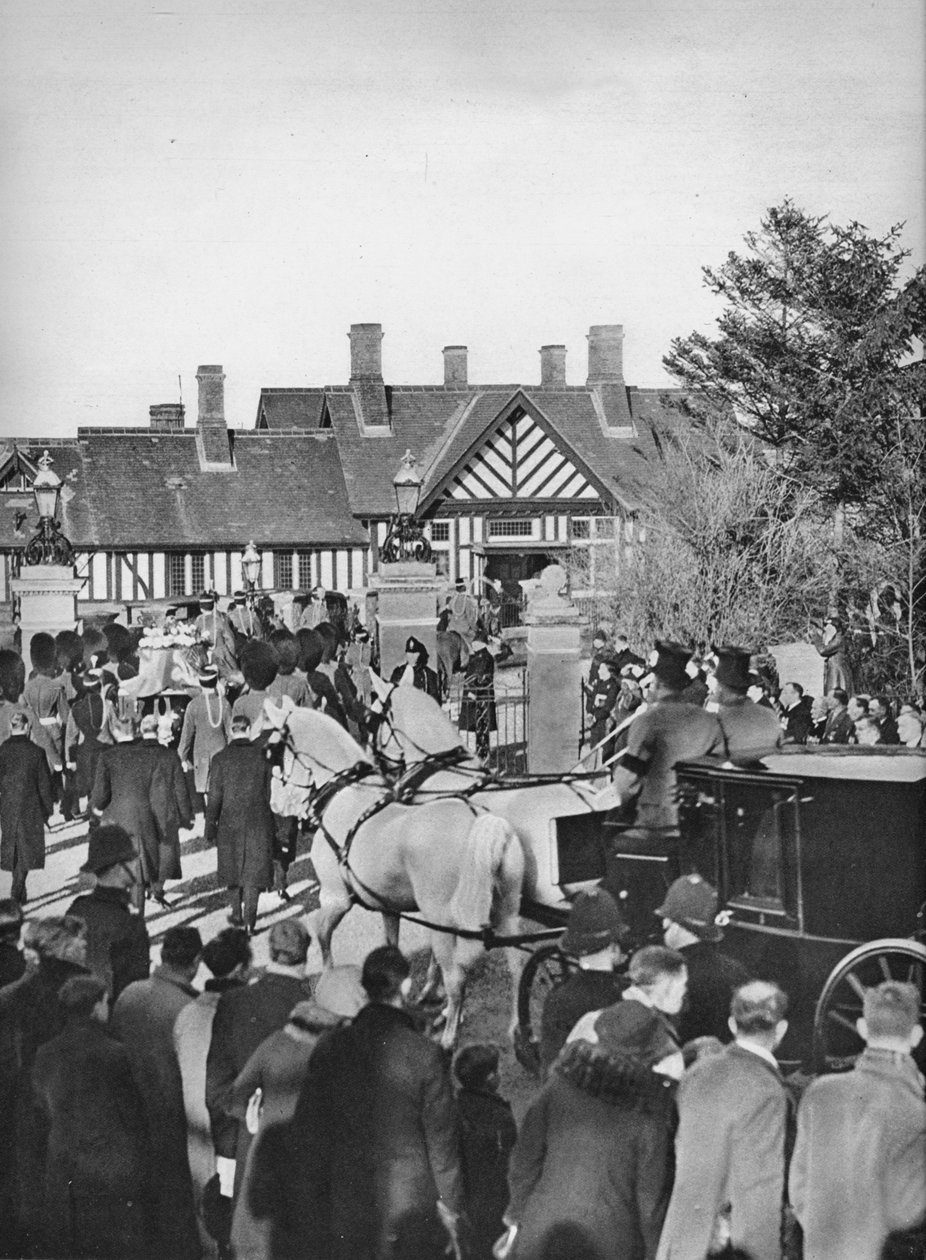 King Georges kistes ankomst til Wolferton Station, 1936 af Unbekannt