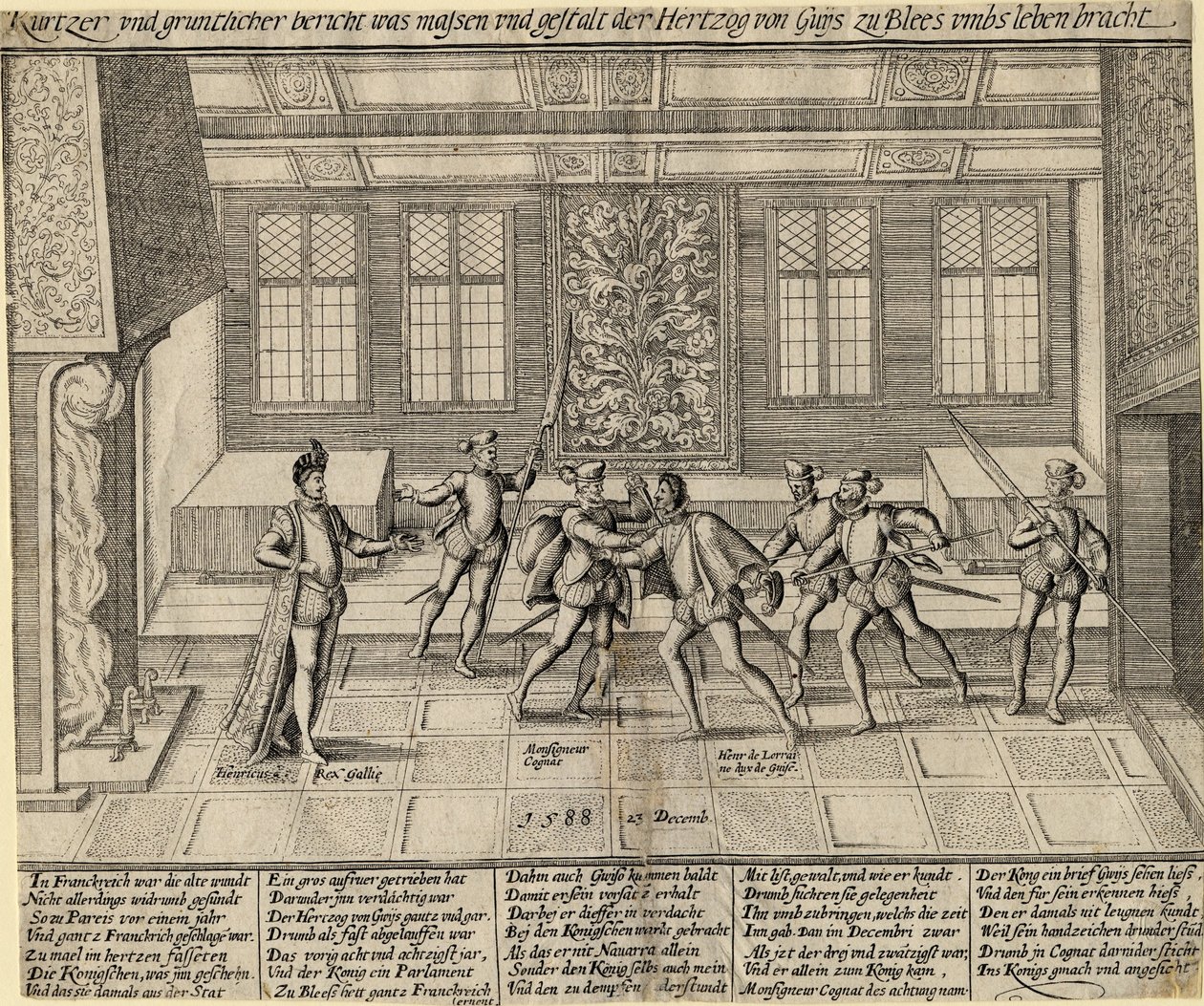 Mordet på hertugen af Guise, 1588 af Unbekannt