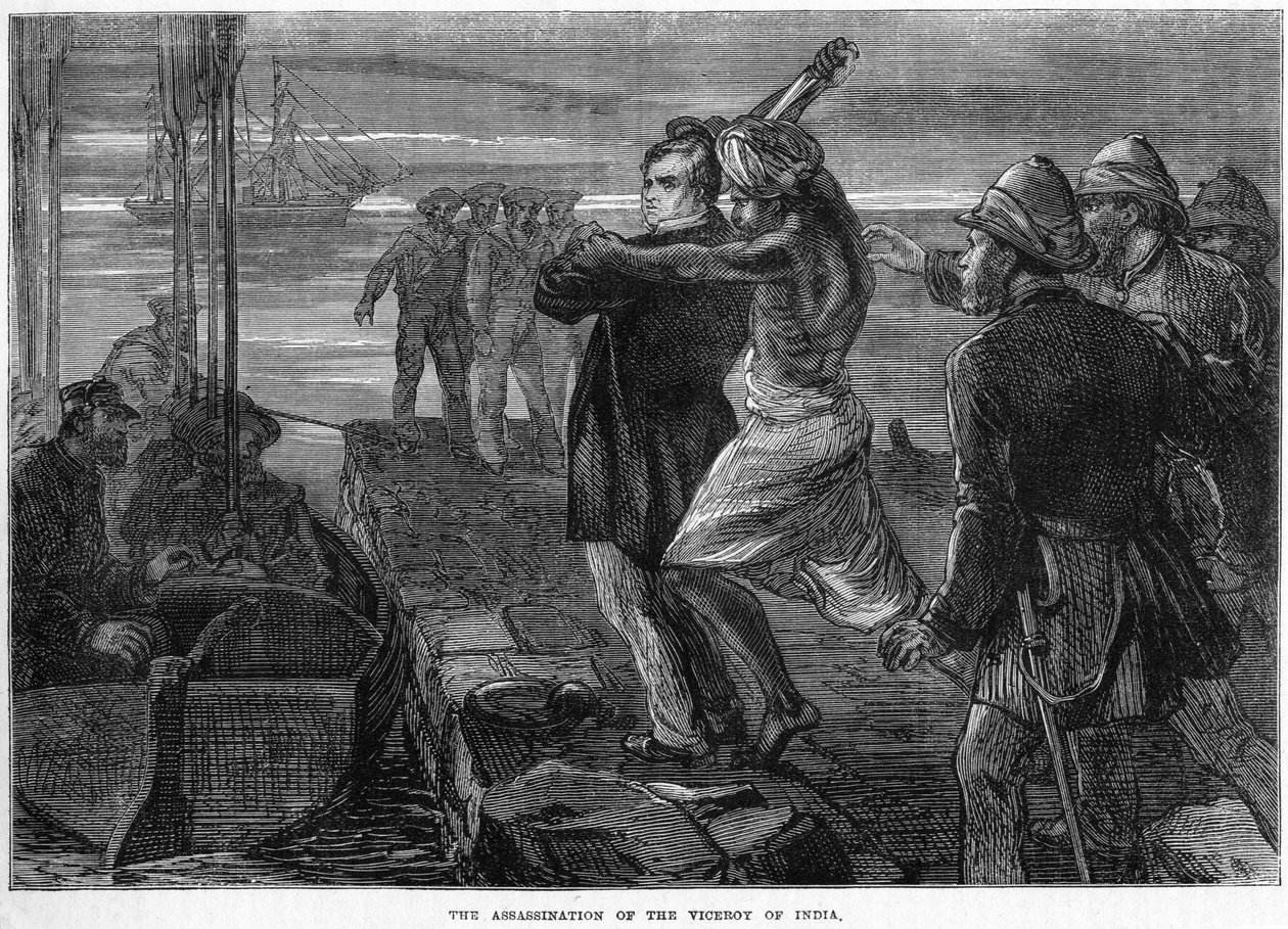 Mordet på Indiens vicekonge, c1800-tallet af Unbekannt