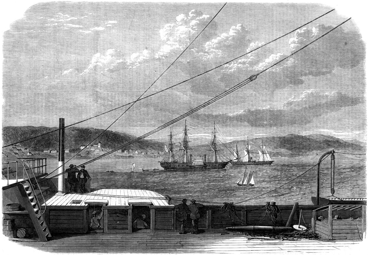 Den atlantiske telegrafekspedition, Content Bay, Newfoundland, 1866 af Unbekannt