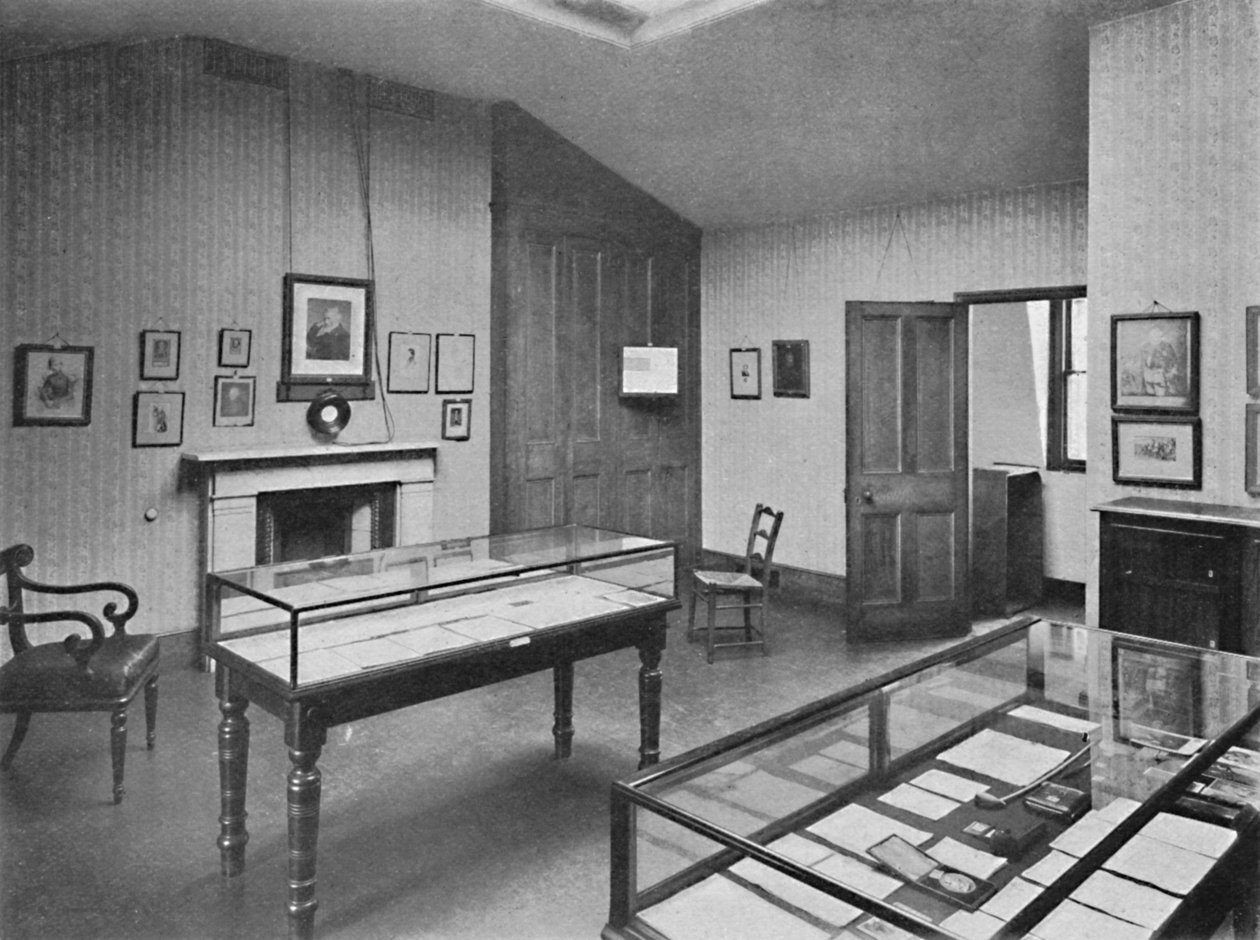 The Attic Study, Carlyle House, Chelsea, 1904 af Unbekannt