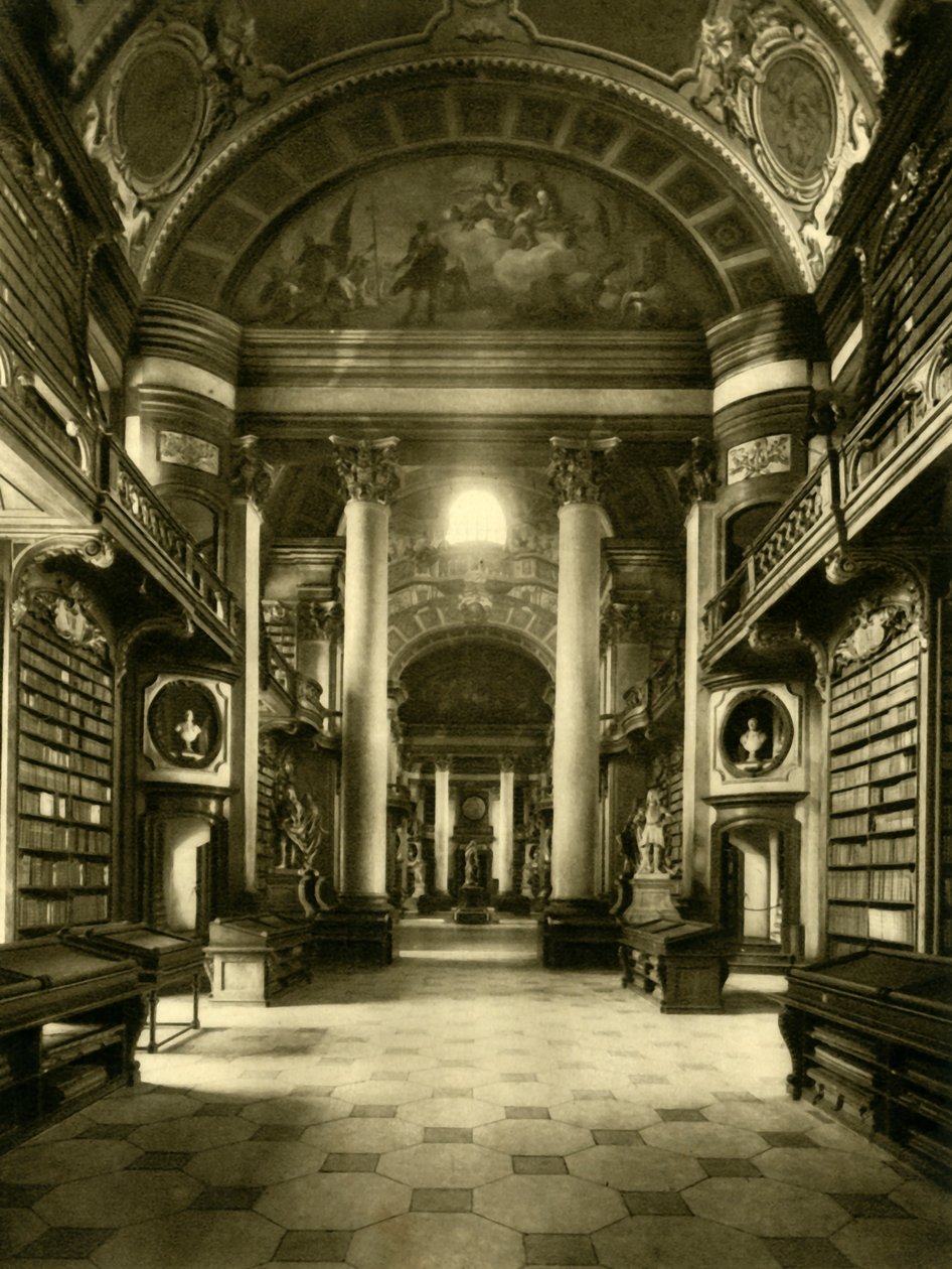 Det østrigske nationalbibliotek, Wien, Østrig, c1935. af Unbekannt
