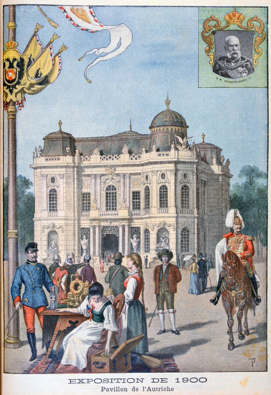 Den østrigske pavillon på verdensudstillingen i 1900, Paris, 1900 af Unbekannt