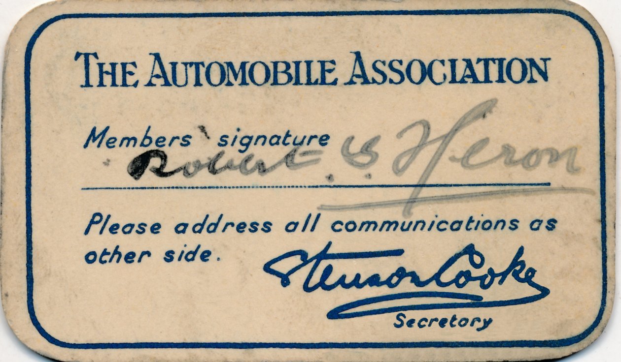Automobilforeningen: Medlemskort, 1936 af Unbekannt