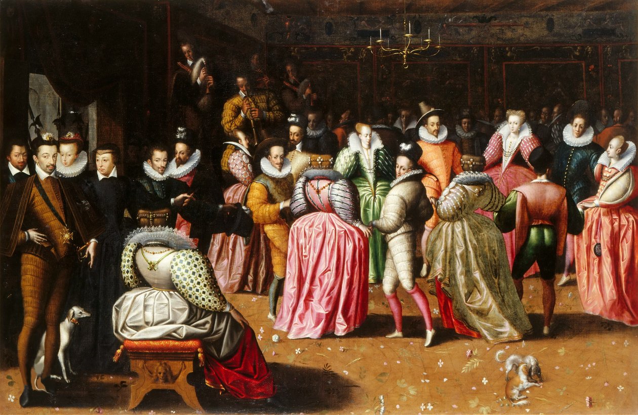 Ballen ved Henrik III af Frankrigs hof, 1575-1600. af Unbekannt