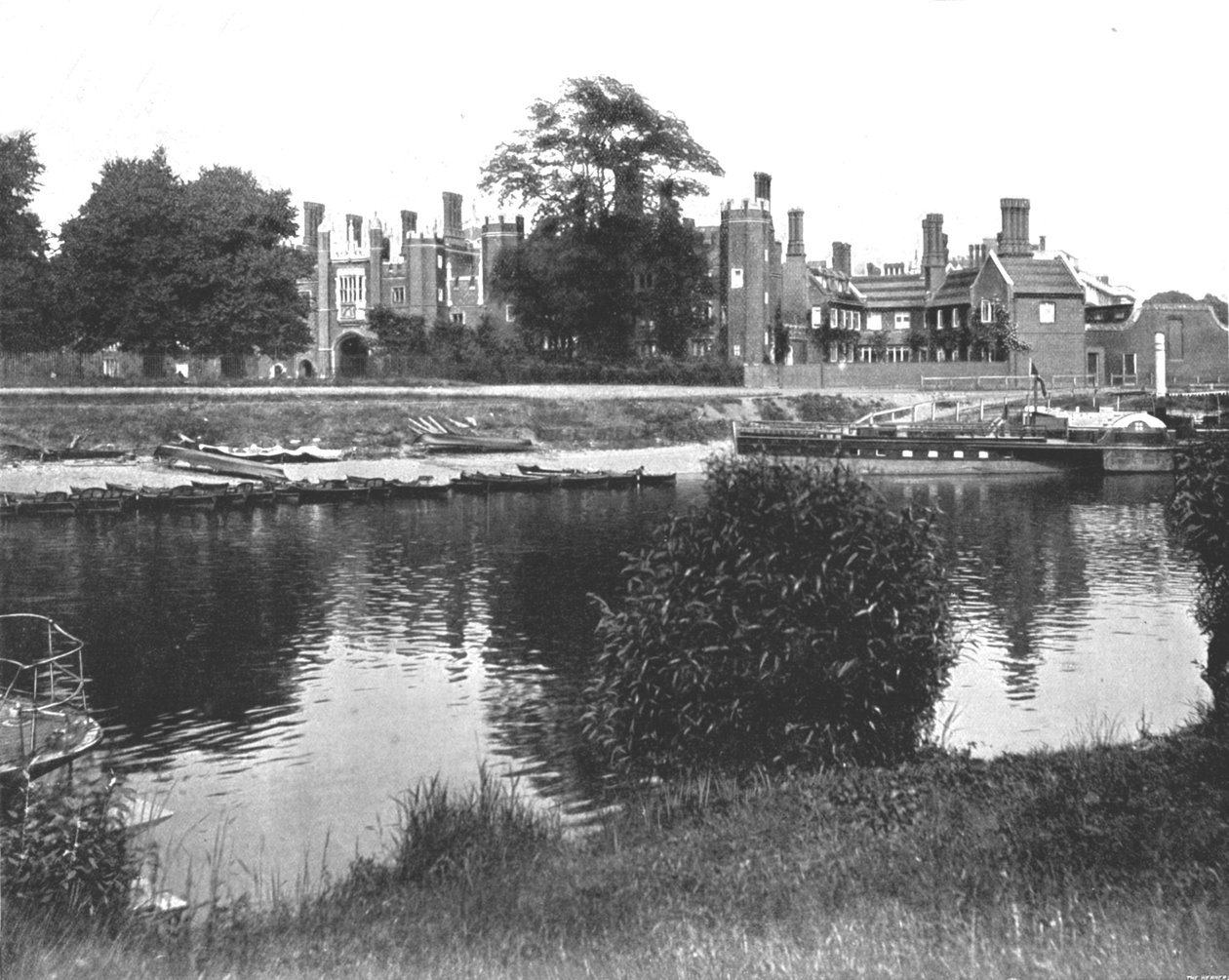 The Bankside ved Hampton Court, Richmond, London, 1894. af Unbekannt