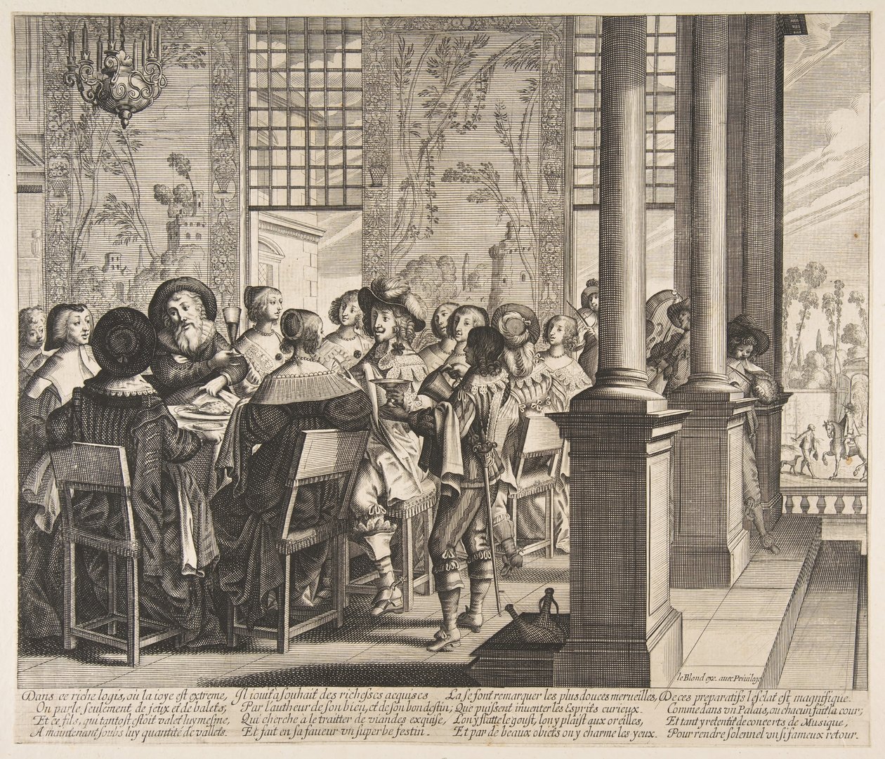 Banketten for den fortabte søns tilbagevenden, ca. 1636. af Unbekannt