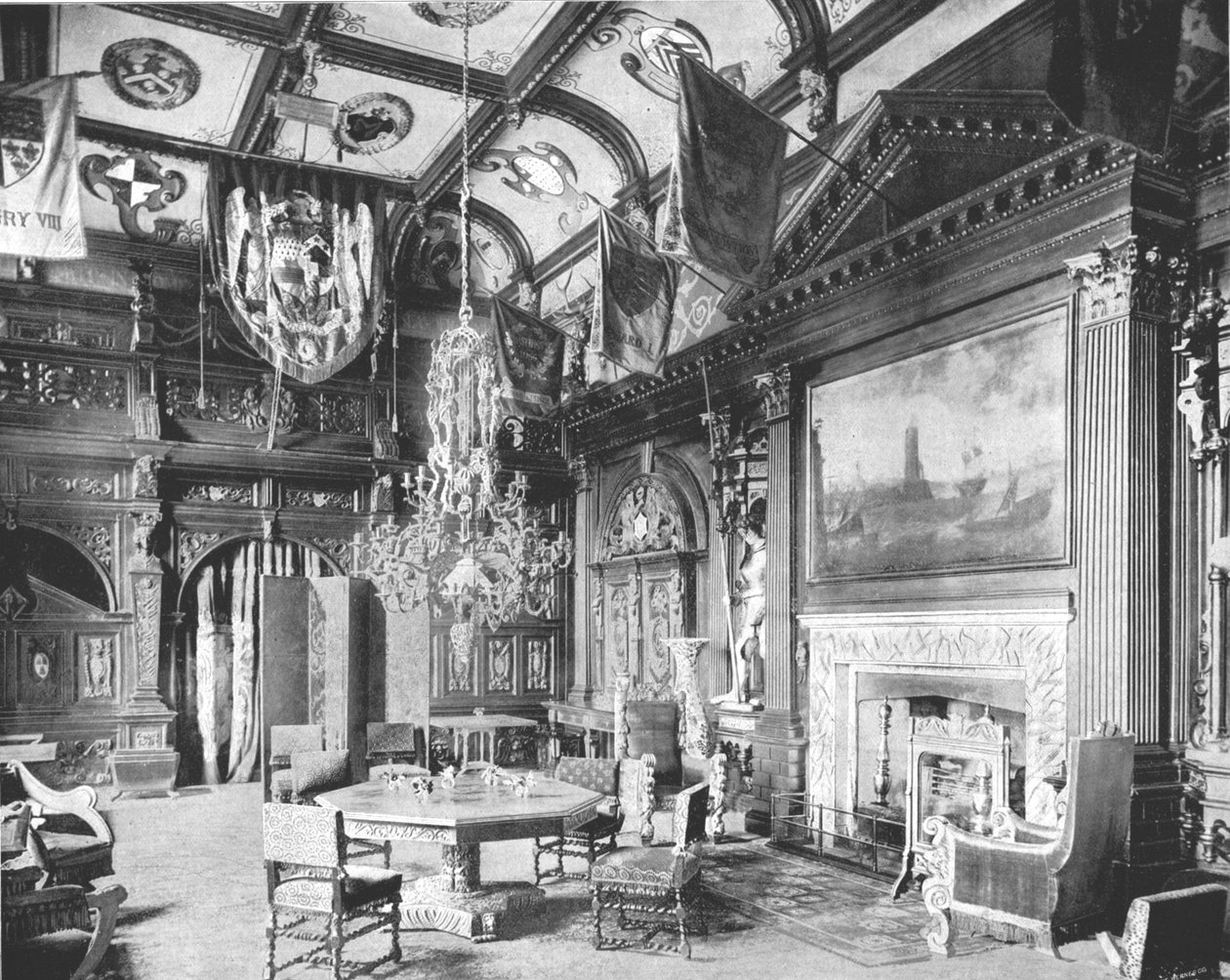 Bankethallen, Knebworth House, Hertfordshire, 1894. af Unbekannt