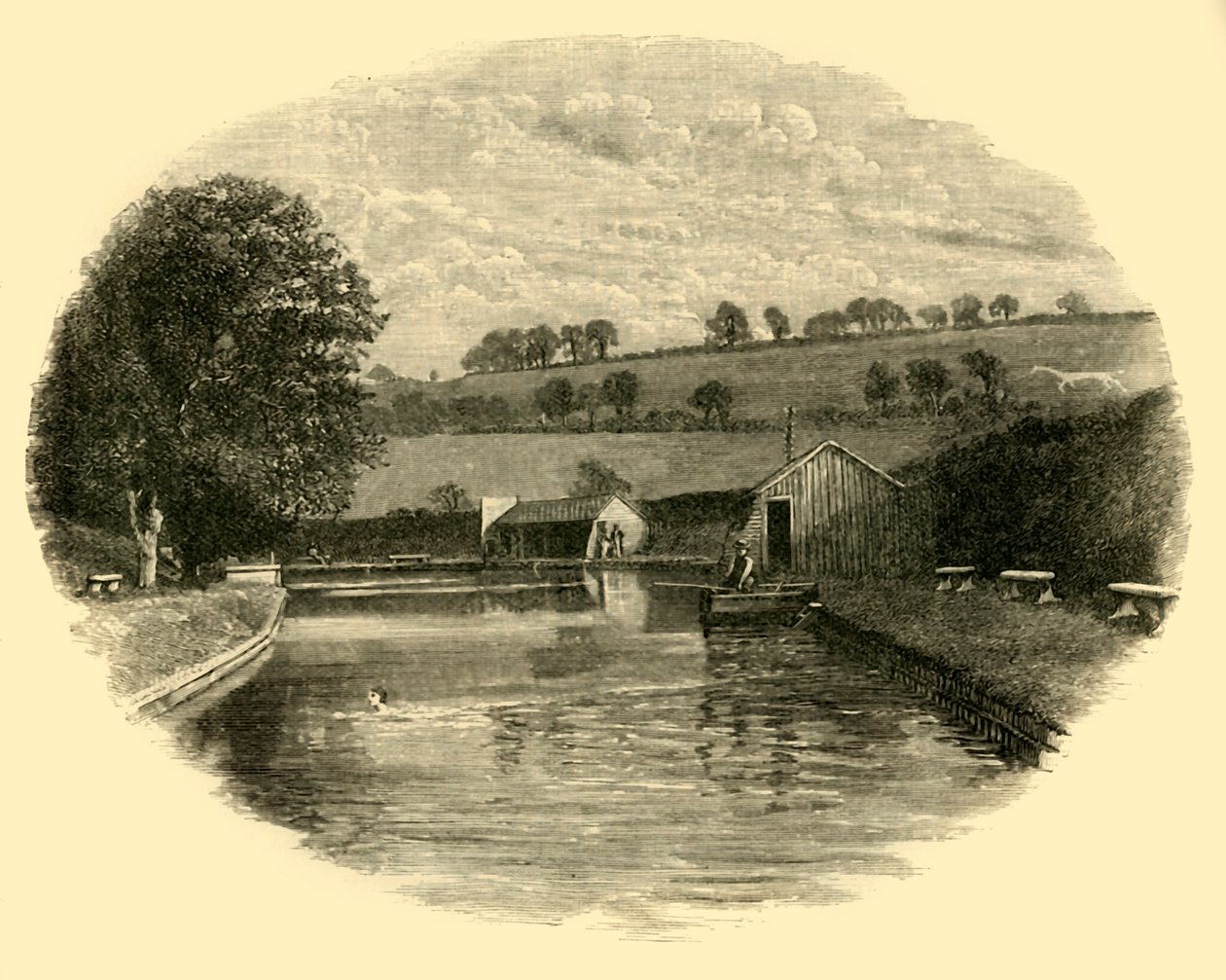Badestedet, 1898. af Unbekannt