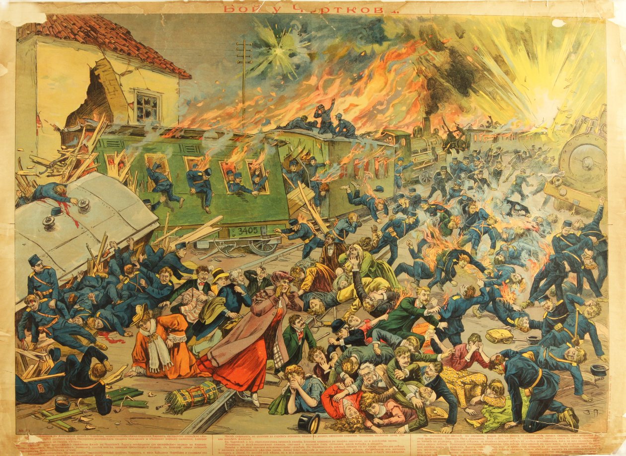 Slaget ved Czortkow, 1914 af Unbekannt