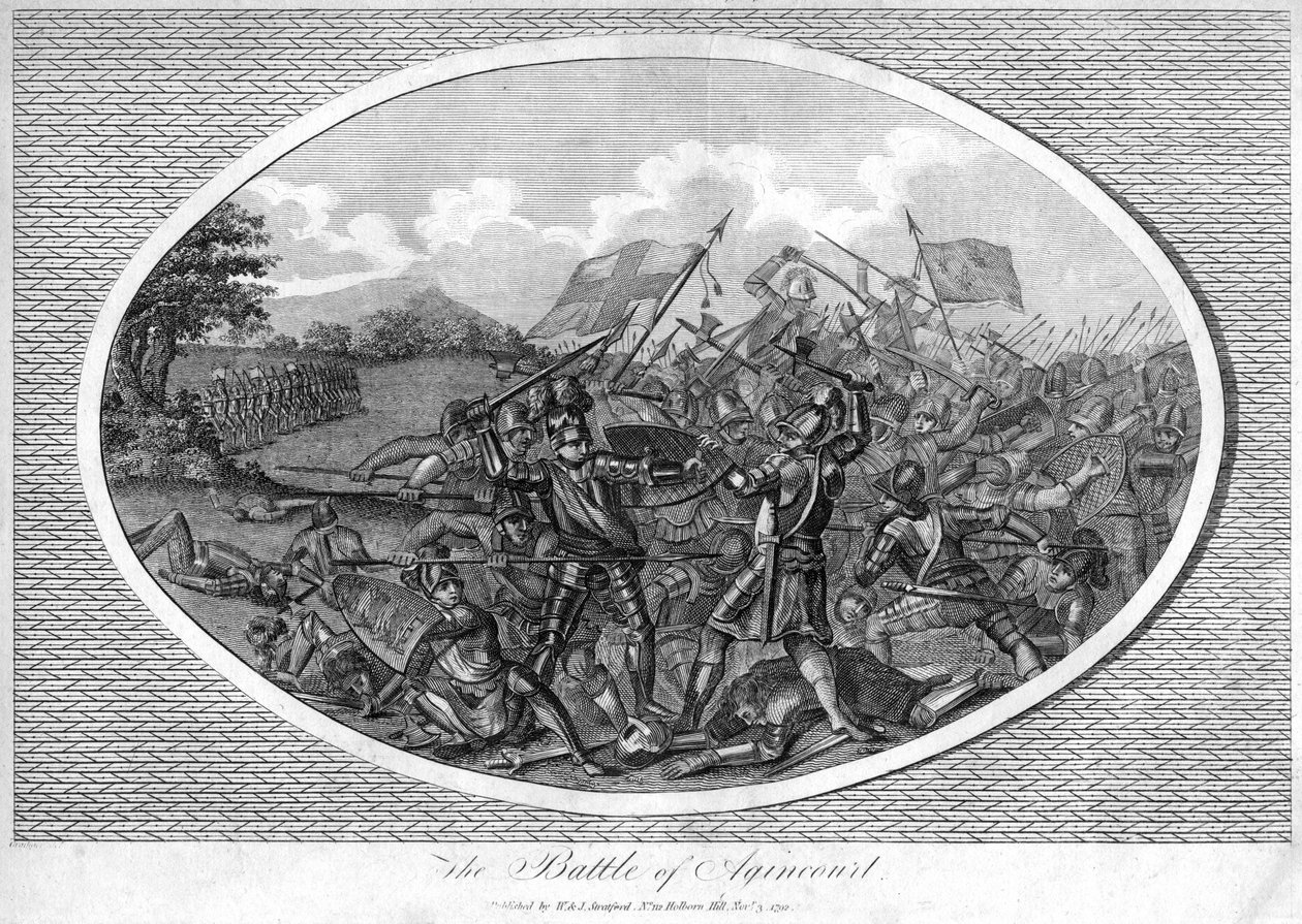 Slaget ved Agincourt, 1415, 1792 af Unbekannt