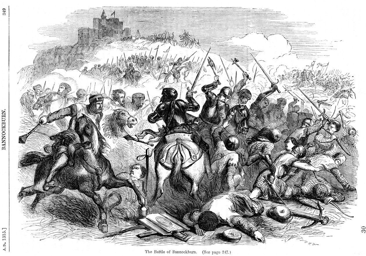 Slaget ved Bannockburn, 24. juni 1314 af Unbekannt