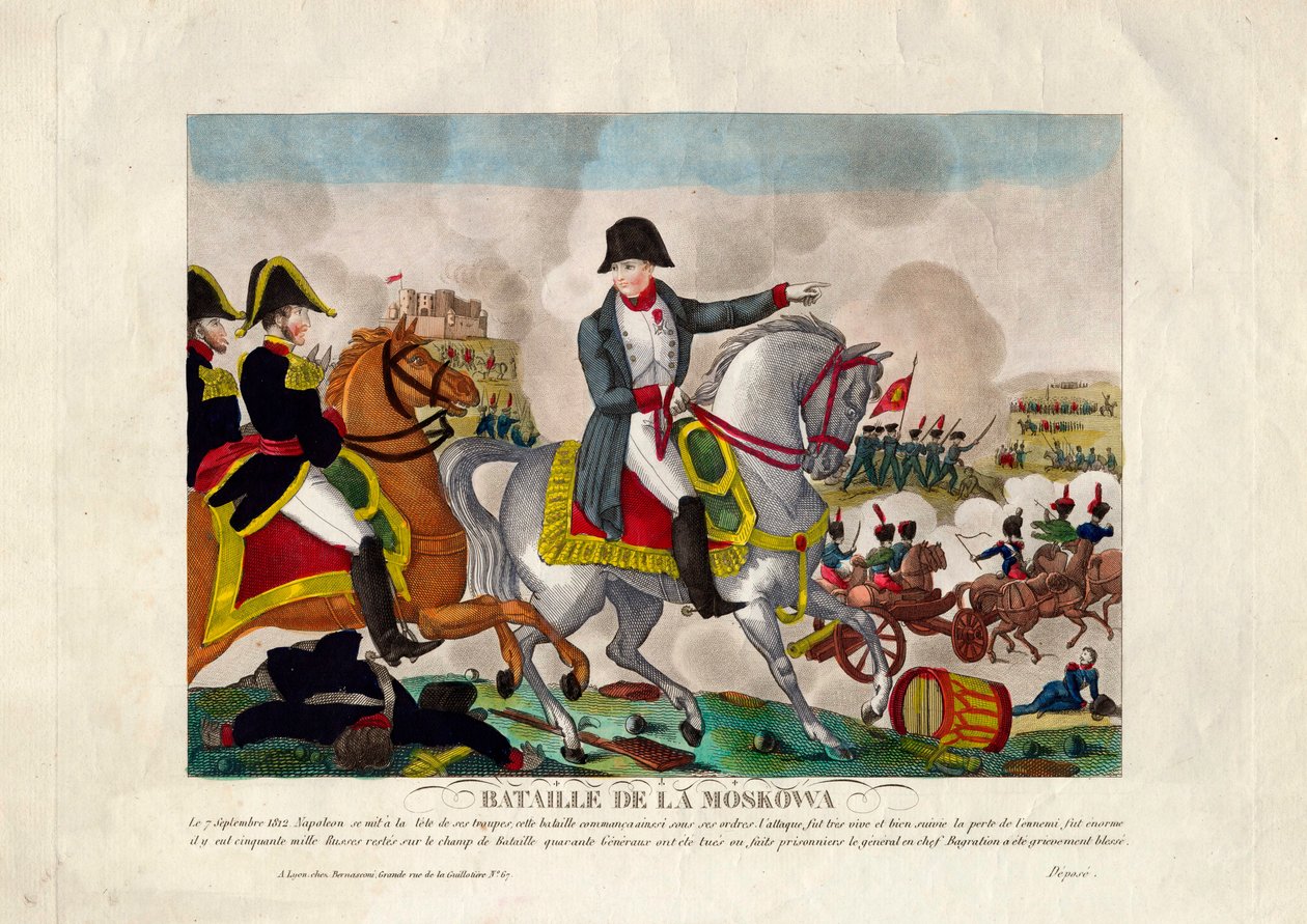 Slaget ved Borodino den 26. august 1812, ca 1812 af Unbekannt