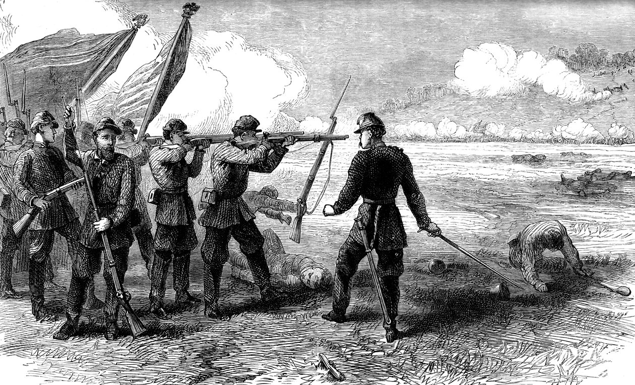 Slaget ved Bull Run, Virginia, 1861 c1880 af Unbekannt