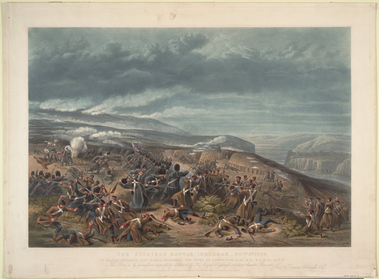Slaget ved Inkerman den 5. november 1854, 1855 af Unbekannt