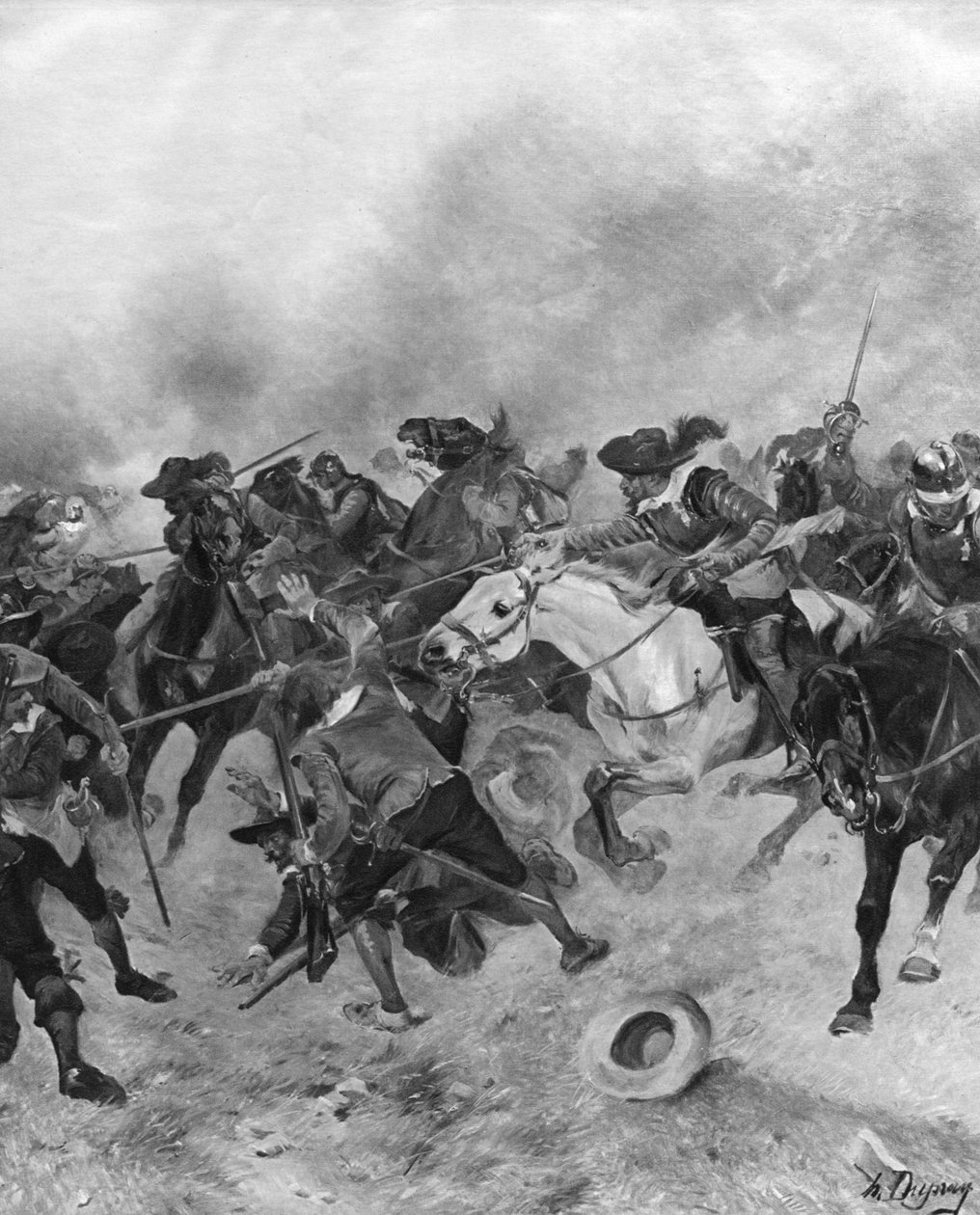Slaget ved Marston Moor, 1644 af Unbekannt