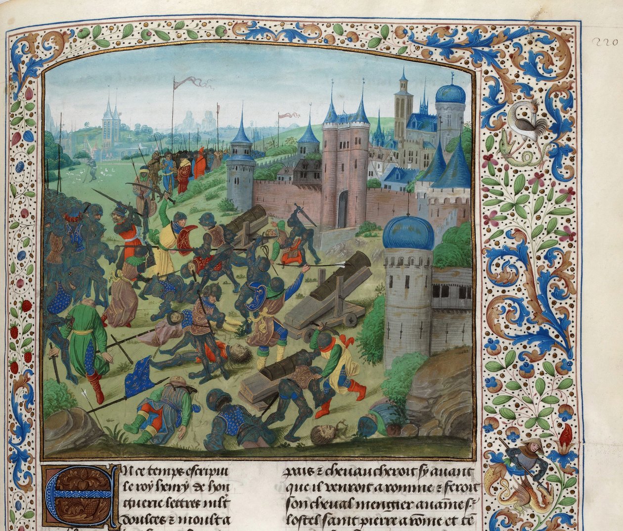 Slaget ved Nicopolis den 25. september 1396, ca 1470-1475. af Unbekannt
