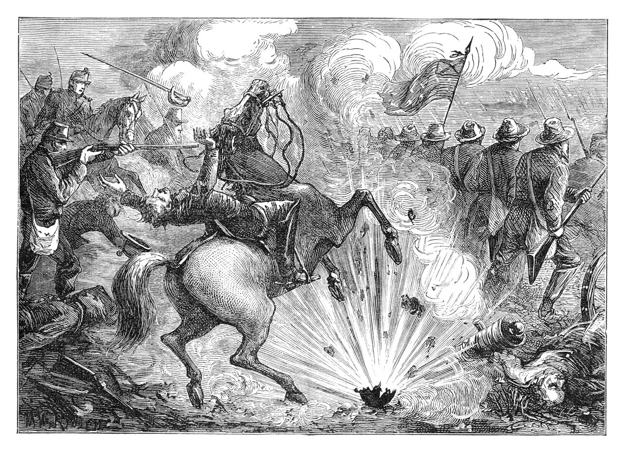 Slaget ved Pittsburg Landing, 1862, slutningen af det 19. århundrede af Unbekannt