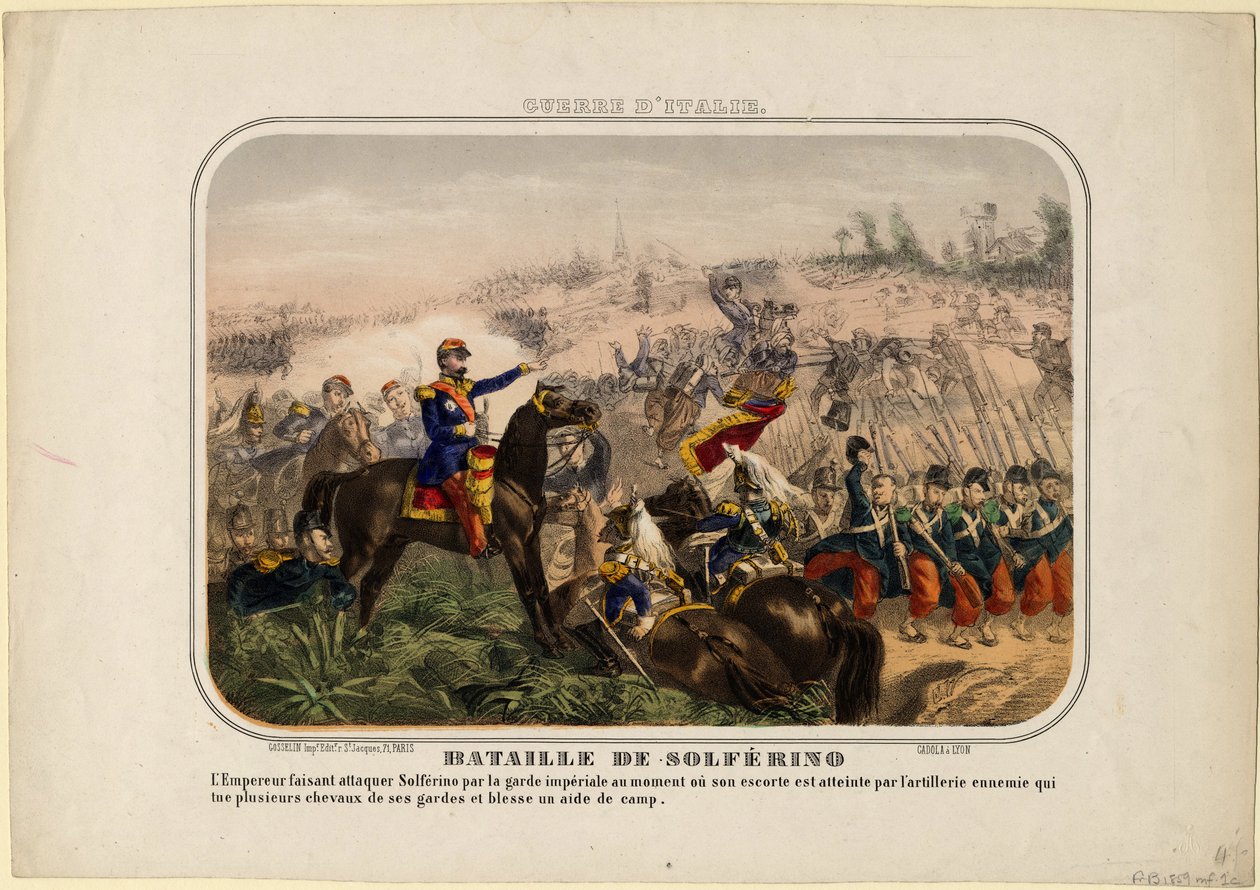 Slaget ved Solferino, 1859 af Unbekannt
