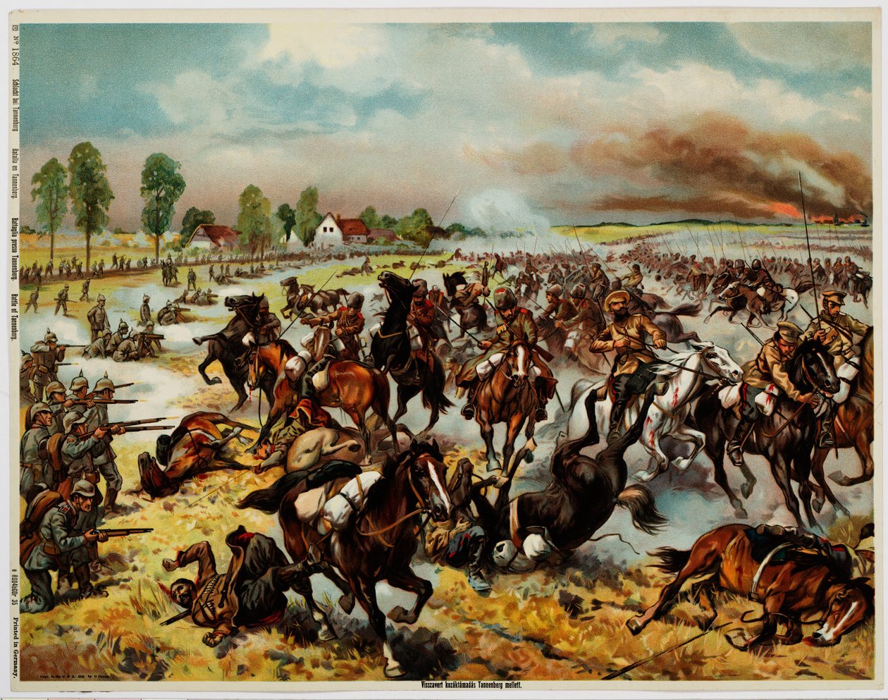 Slaget ved Tannenberg, august 1914 af Unbekannt