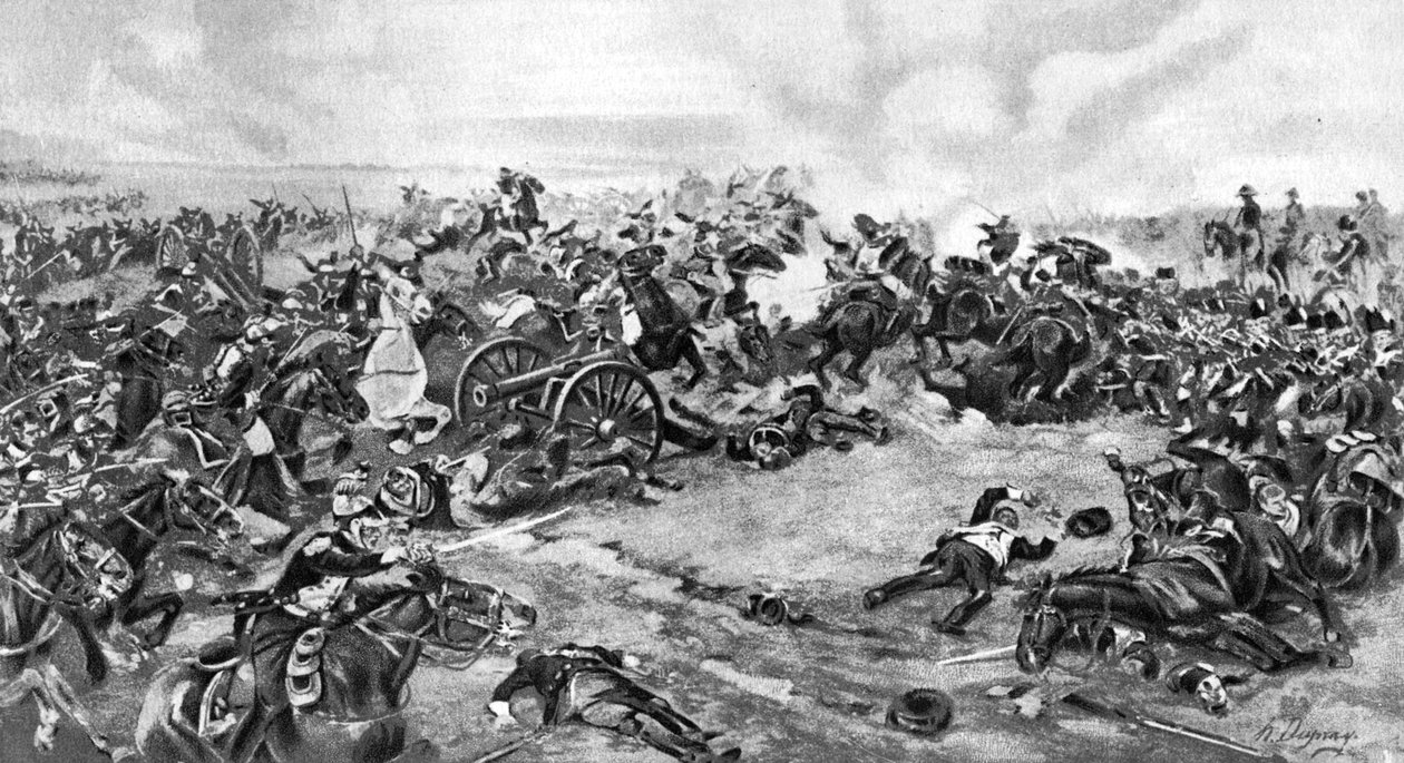 Slaget ved Waterloo, udkæmpet den 18. juni 1815, 1910 af Unbekannt