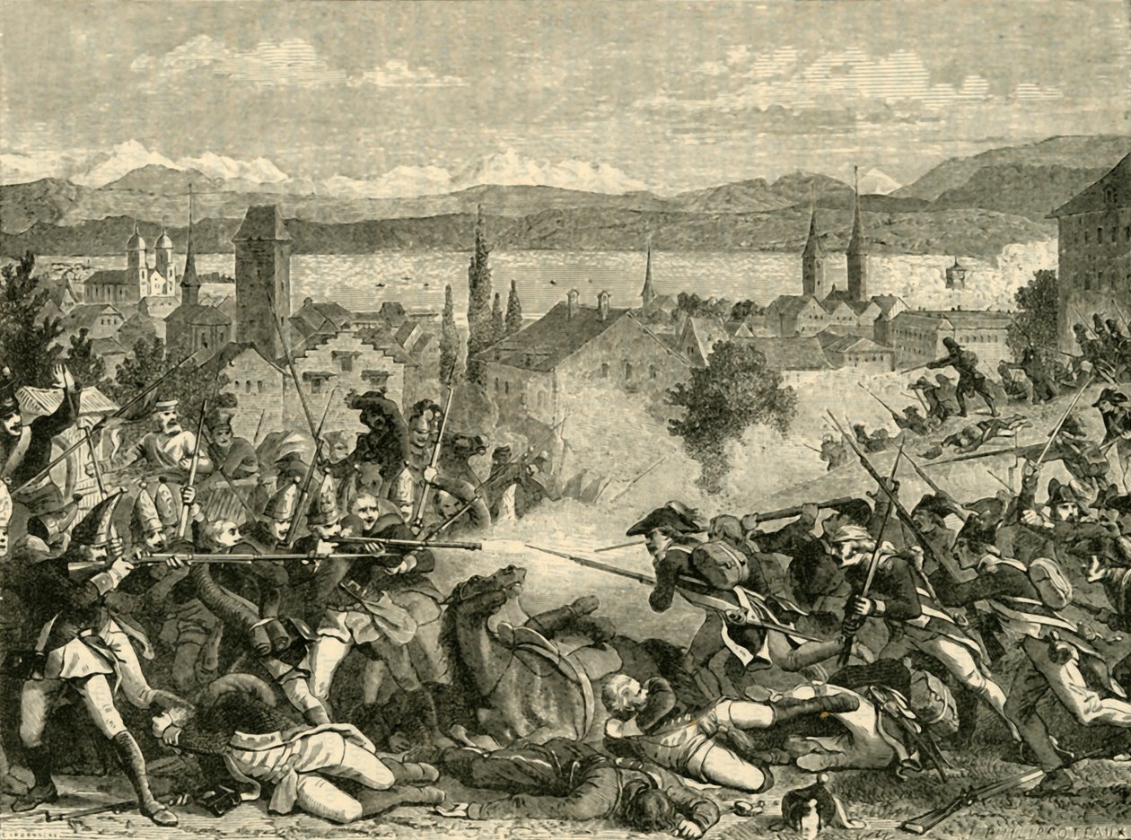 Slaget ved Zürich, 1799, 1890. af Unbekannt