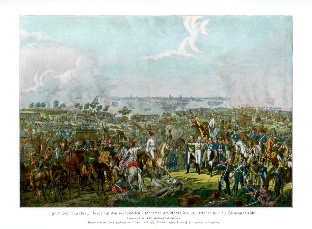 The Battle of the Nations ved Leipzig, Tyskland, 18. oktober 1813 1900 af Unbekannt