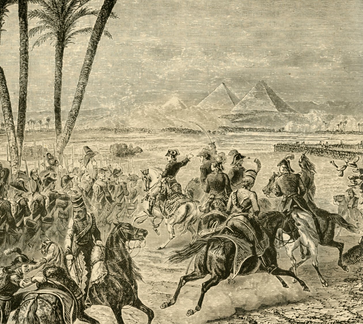 Slaget ved pyramiderne, 1798, 1890. af Unbekannt