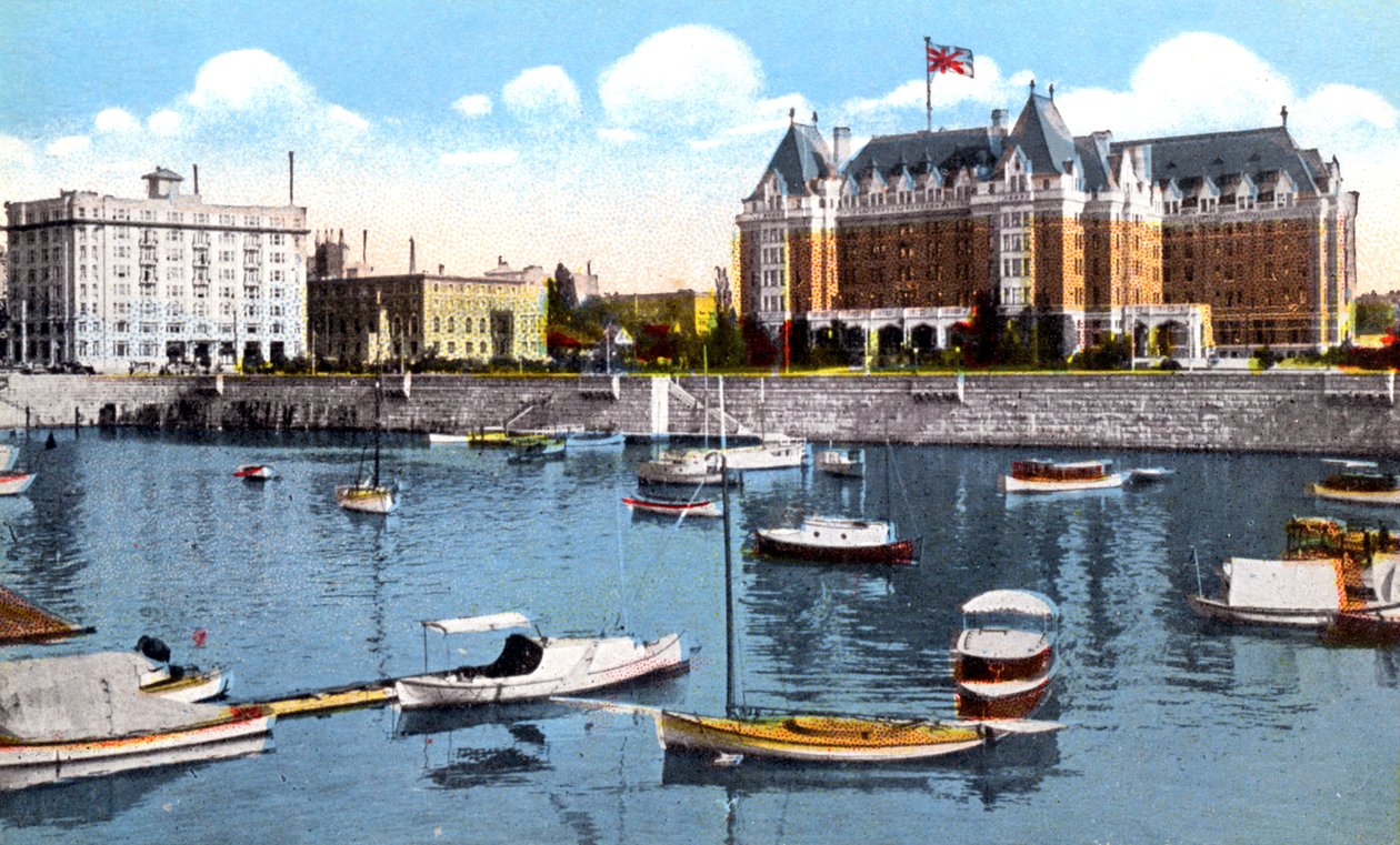 Belmont Building, Union Club and Empress Hotel, Victoria, British Columbia, Canada, ca. 1900-tallet af Unbekannt