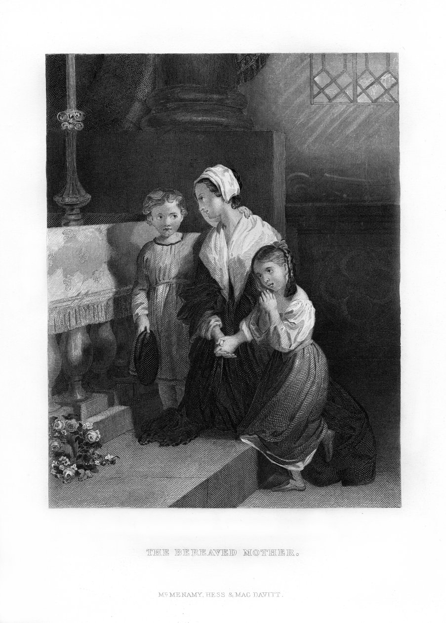 Den efterladte mor, 1872 af Unbekannt