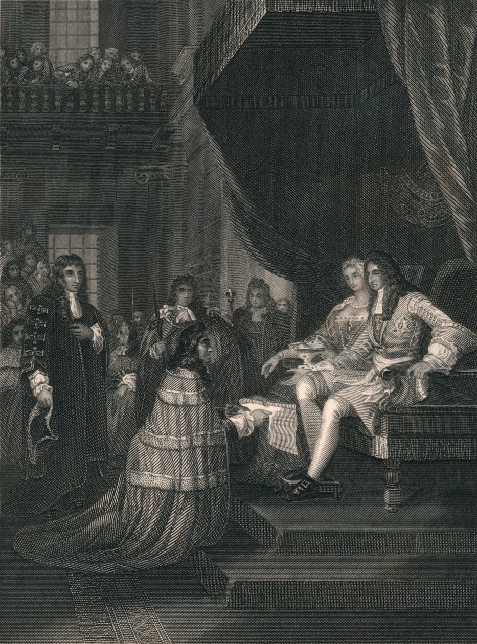 Bill of Rights Presented to William and Mary, 1689, midten af det 19. århundrede. af Unbekannt
