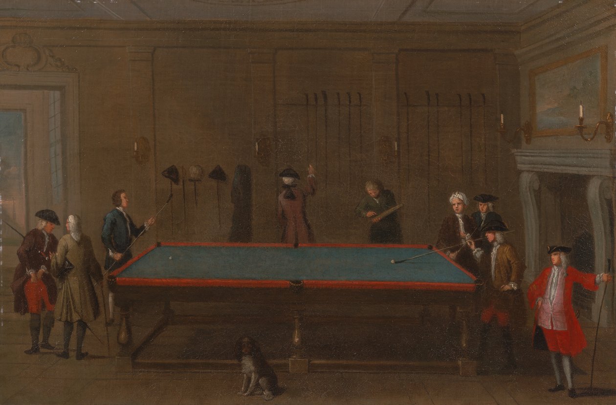 Billardrummet, ca. 1725. af Unbekannt