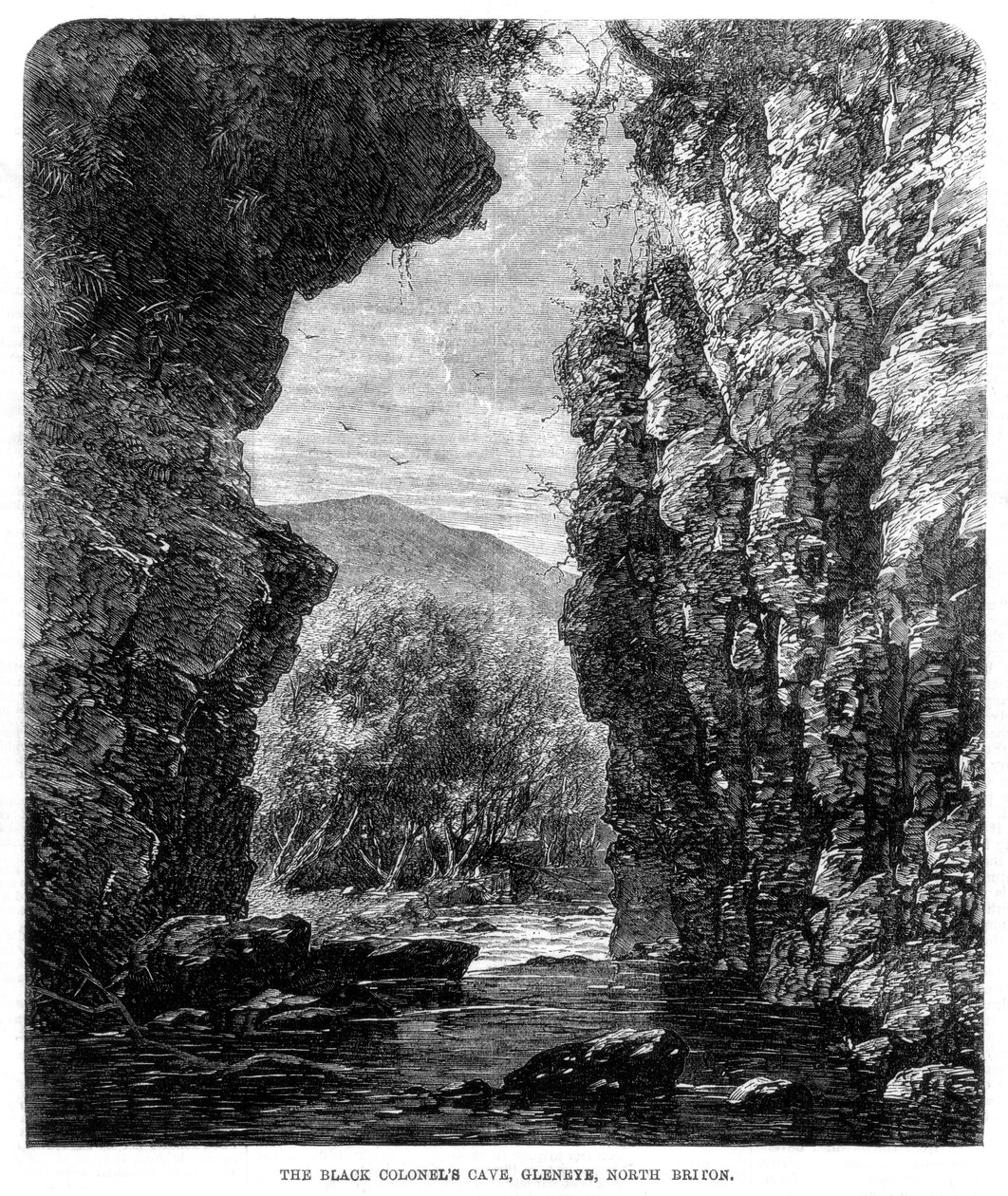 The Black Colonels Cave, Gleneye, Skotland, 1864 af Unbekannt
