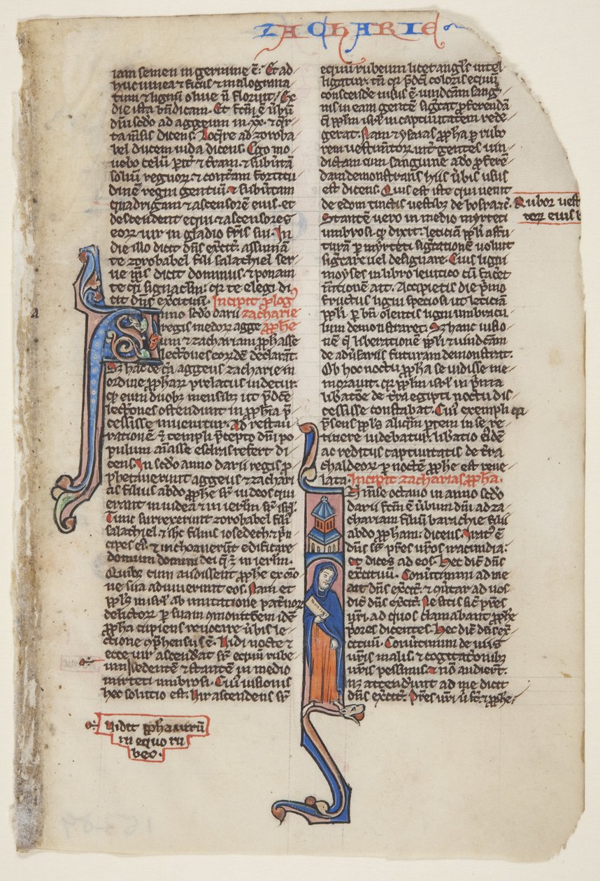 Zakarias Bog (blæk på vellum) af Unbekannt