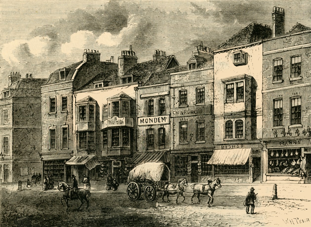 The Borough, High Street, i 1825, c1878. af Unbekannt