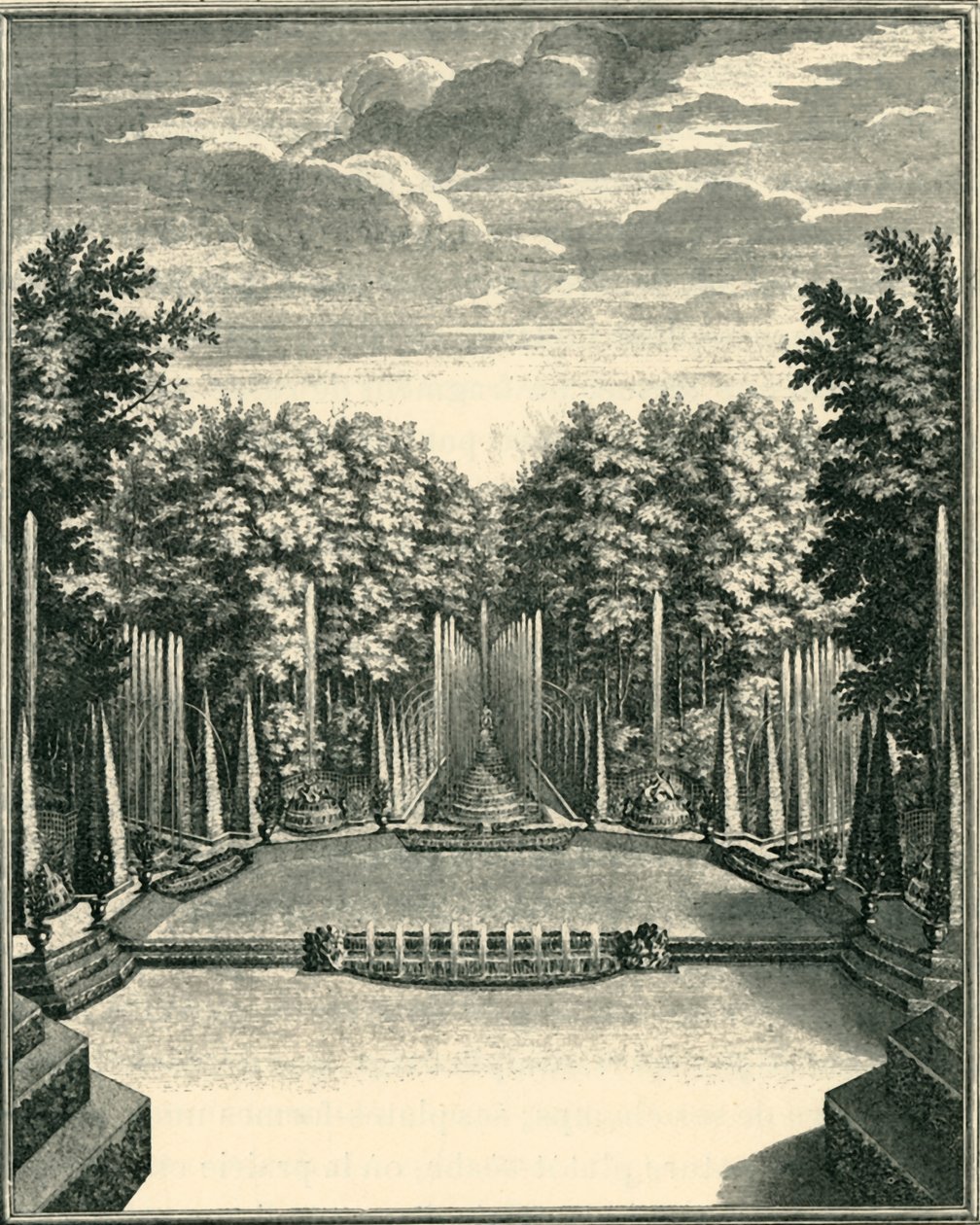 Water Theatre Bosquet i haverne i Versailles, Frankrig, 1903. af Unbekannt