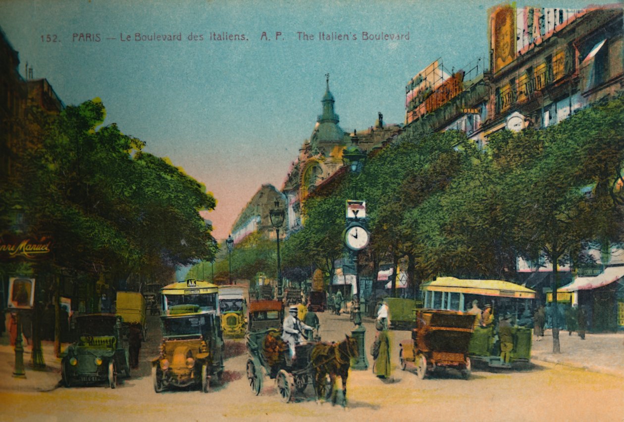 Boulevard des Italiens, Paris, c1920 af Unbekannt
