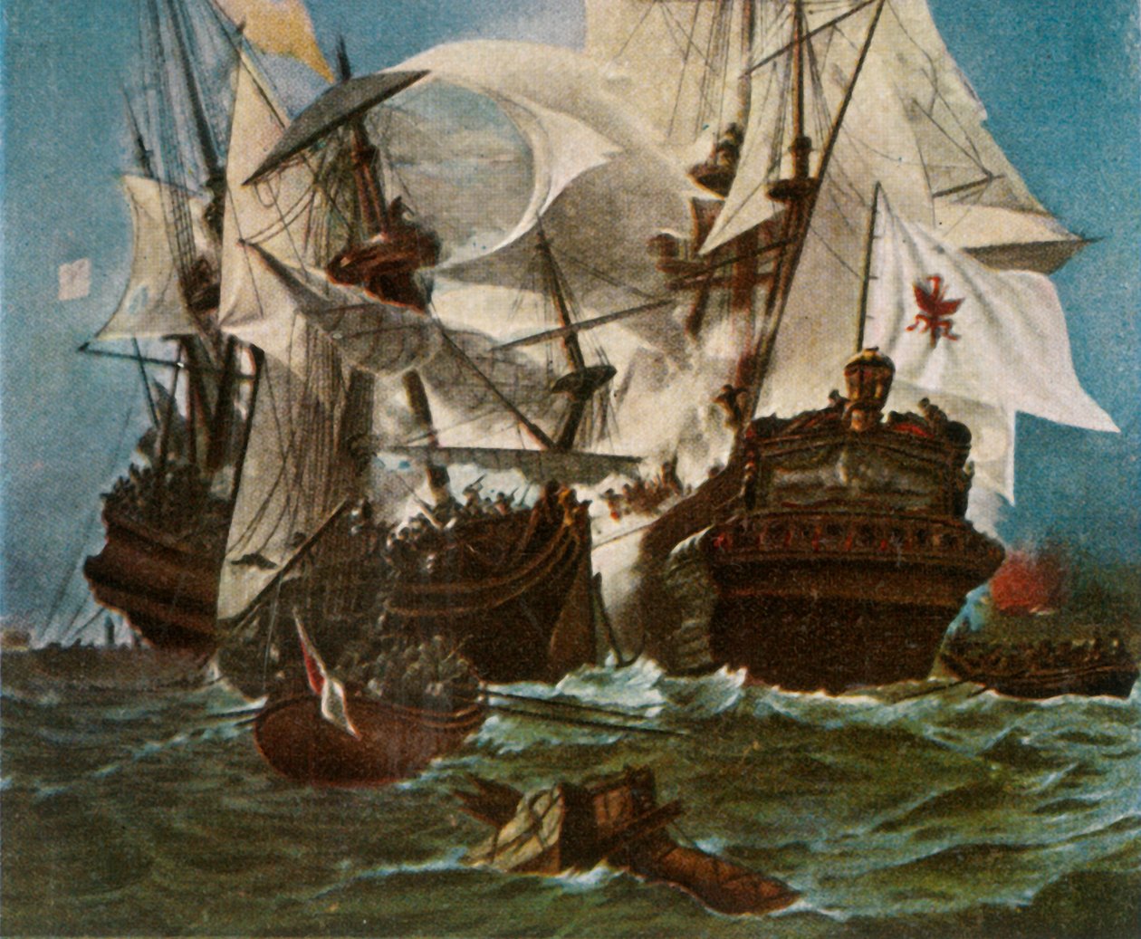 Den brandenburgske flåde, 1680, 1936. Kurbrandenburgische Flotte, 1680. af Unbekannt