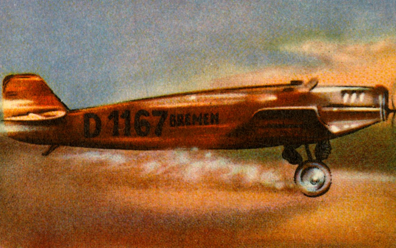 Bremen Junkers W 33 forlader Baldonnel Aerodrome, Irland, 12. april 1928, 1932. af Unbekannt