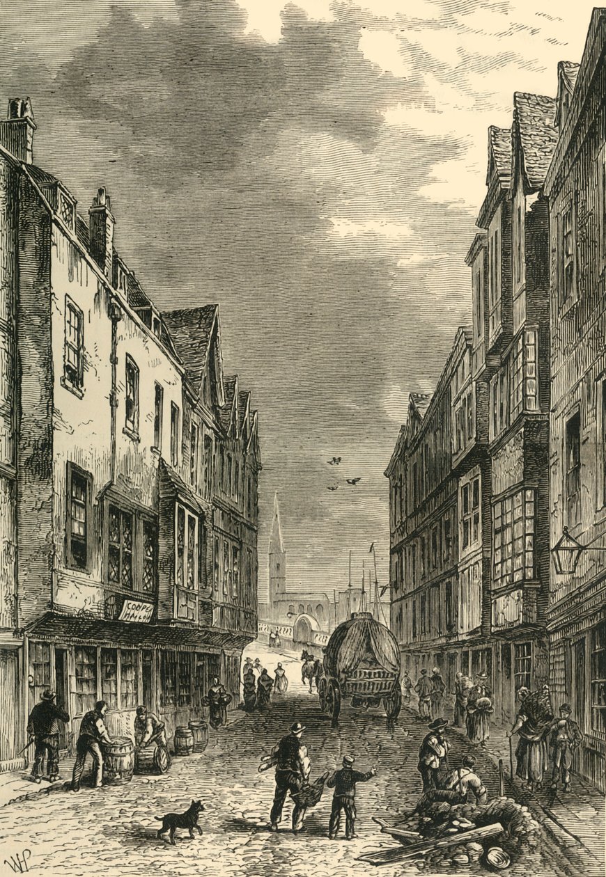 The Bridge-Foot, Southwark, i 1810, c1878. af Unbekannt