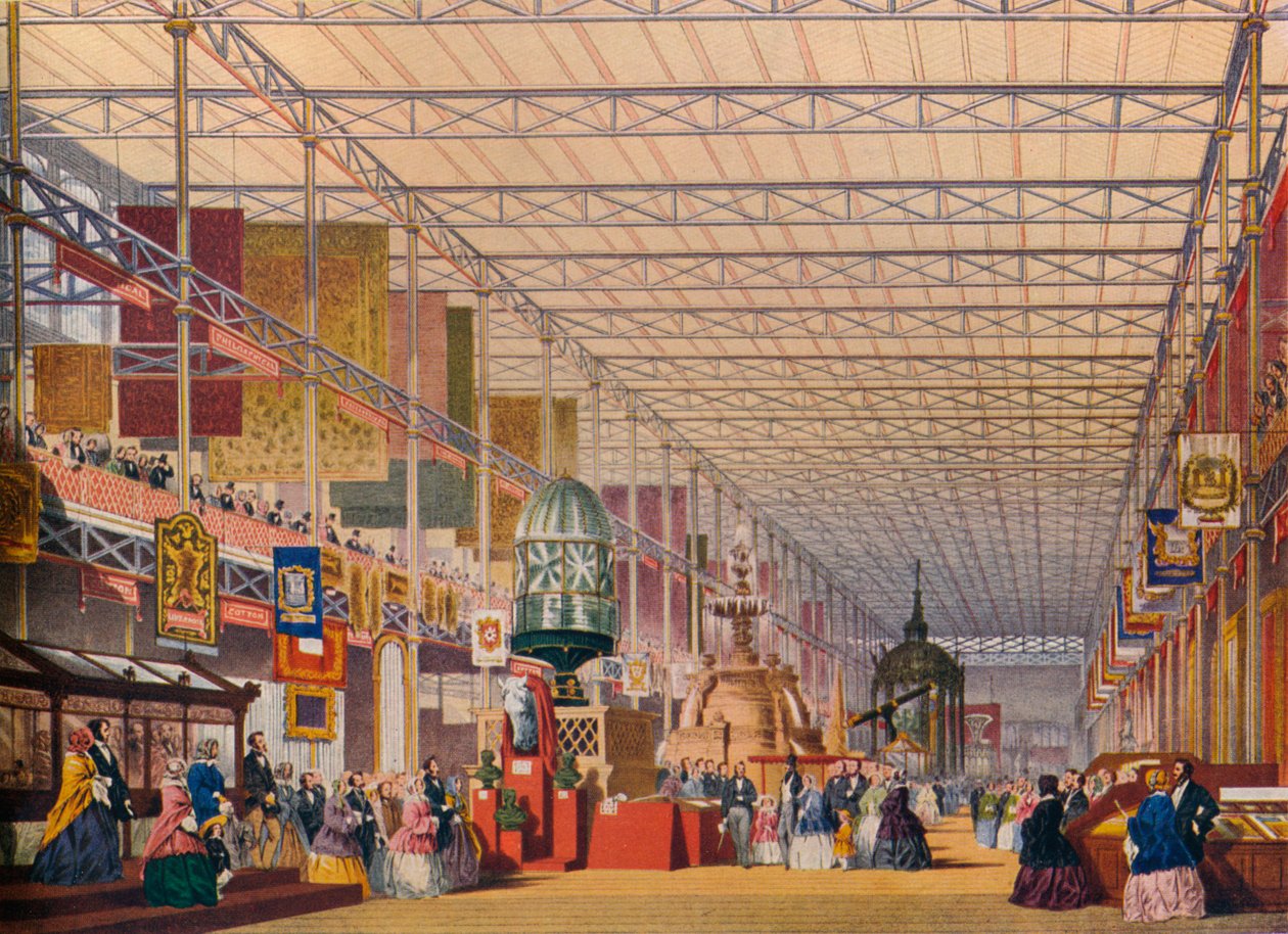 Det britiske skib ved den store udstilling i 1851, Krystalpaladset, c1854 af Unbekannt