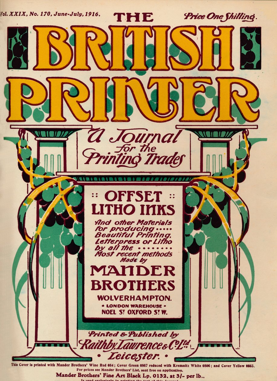 The British Printer - annonce, 1916 af Unbekannt